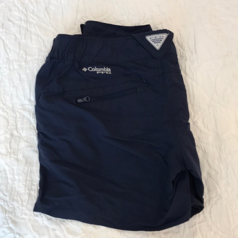 Womens Navy Columbia PFG Shorts